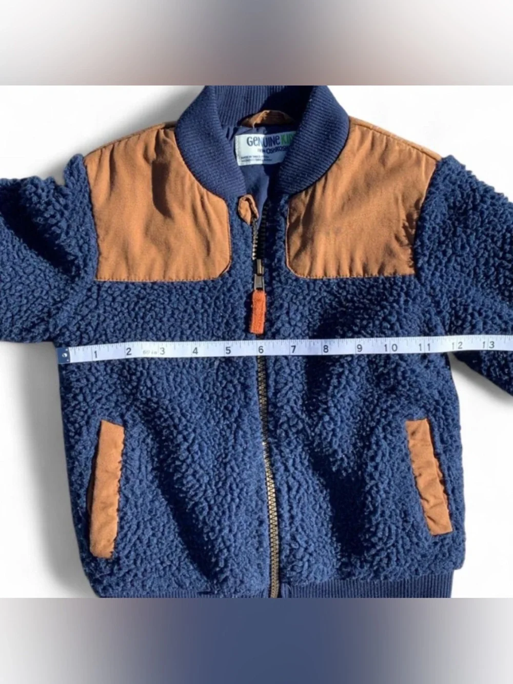 OshKosh Blue and Brown Toddler Sherpa Chore Coat
